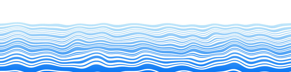 Stylization of sea waves. Abstract vector background, banner.