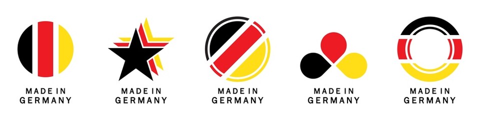 Made in Germany logo, Made in Germany labels. Germany product sticker, Vector illustration