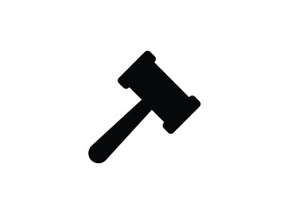 Judge gavel icon isolated on white background.