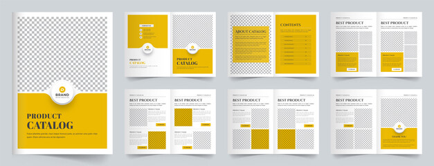 Product Catalog Template or Modern Yellow Product Catalogue Design.
