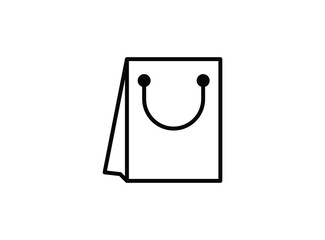Fototapeta na wymiar Shopping bag icon vector. Flat design style on white background.