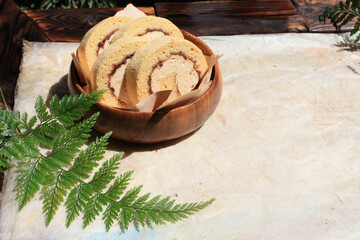 ロールケーキでティータイム