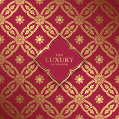 Asian art luxury banner pattern gold background  for decoration