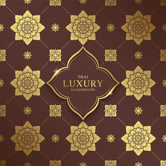 Asian art luxury banner pattern gold background  for decoration