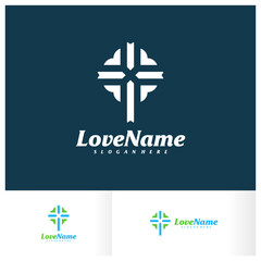 Obraz premium Love logo design vector template, Creative Love logo concepts illustration.