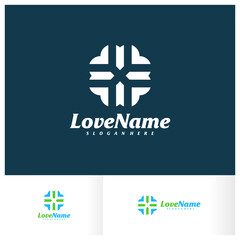 Obraz premium Love logo design vector template, Creative Love logo concepts illustration.