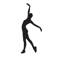 Fototapeta premium woman dancing silhouette vector design
