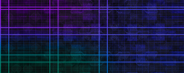 Abstract glitch art grid background image.