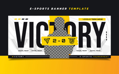 Victory Versus E-sports Gaming Banner Template for Social Media © Akito Studio