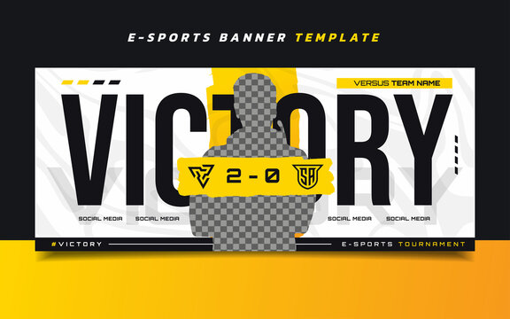 Victory Versus E-sports Gaming Banner Template for Social Media