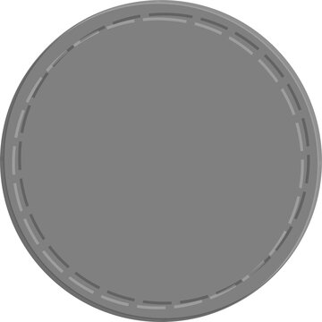 Embossed round gray seal blank stamp badge  3D Rendering multipurpose illustration.