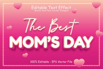 The Best Moms Editable Text Effect 3 Dimension Emboss Modern Style