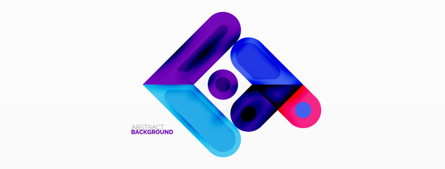 Square and circle minimal abstract background. Vector illustration for wallpaper banner background