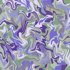 Abstract marble background Light cool texture with many multicolored dynamic wavy curved shapes