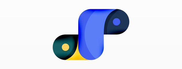 Creative geometric wallpaper. Trendy minimal abstract background. Techno business template for wallpaper, banner, background or landing