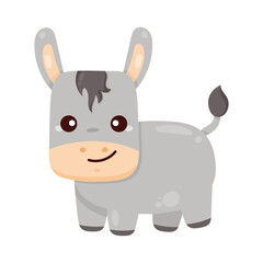 cute donkey farm animal