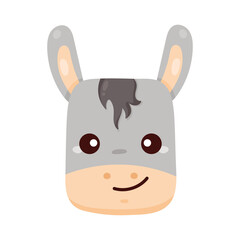 donkey farm animal head