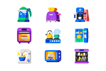 Home kitchen appliances and electronics devices