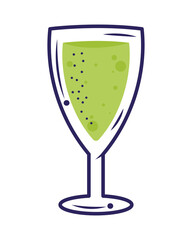 green tropical cocktail cup