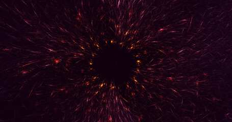 3D rendering abstract multicolor fractal light background