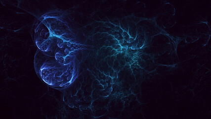 Fototapeta premium 3D rendering abstract multicolor fractal light background