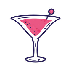 pink tropical cocktail cup