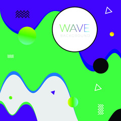 Modern background with wave and circles