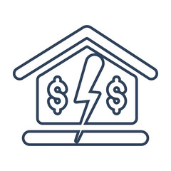 Sub-prime loans icon. Trendy flat vector Sub-prime loans icon on white background from business collection
