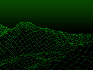 Raised wireframe background material.