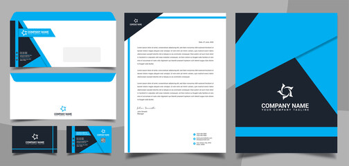 Fototapeta na wymiar Corporate brand identity, stationary, letterhead, business card, envelope, cover design template