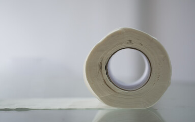 Close up of Toilet Paper Rolls - stock photo