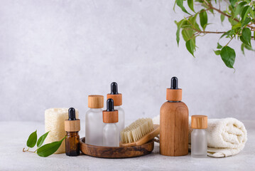 Eco friendly cosmetic bamboo bottle