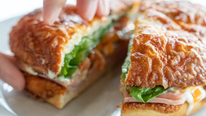 sandwich with smoked salmon