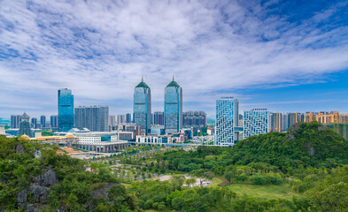 Fototapeta premium Aerial photography of landscape park in Guilin, Guangxi, China