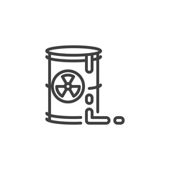 Barrel radioactive leak line icon