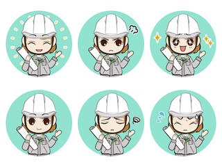 Illustration of a woman wearing work clothes