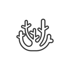 Coral reef line icon © alekseyvanin