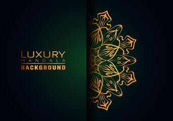 Luxury ornamental mandala logo background, arabesque style