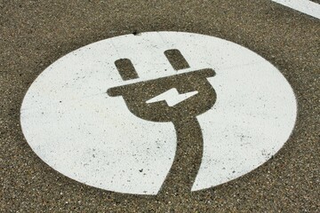 Parking spot for electric car