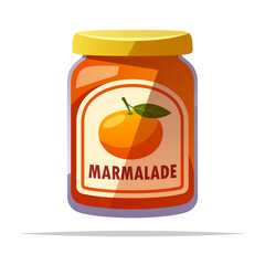 Jar of marmalade vector isolated illustration - obrazy, fototapety, plakaty