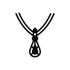 Black solid icon for gem