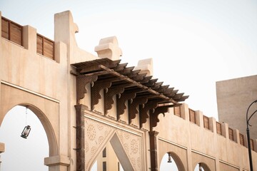 Al-Qaysaria market  in Saudi Arabia , alhasa - traditional building - obrazy, fototapety, plakaty