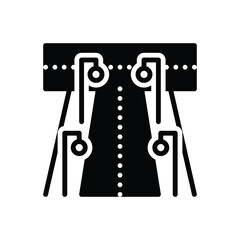 Black solid icon for streets