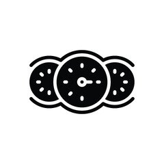 Black solid icon for speed motion