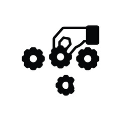 Black solid icon for replaced