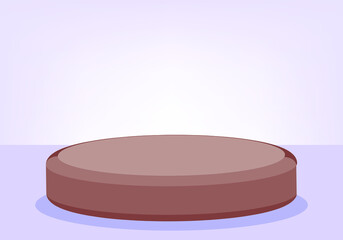 3d brown podium minimal studio background. Abstract 3d geometric shape object illustration render. Display for cosmetic perfume fashion product.