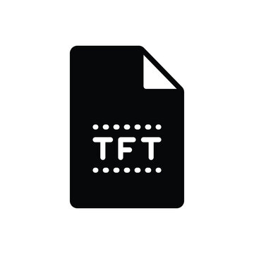 Black solid icon for tft company