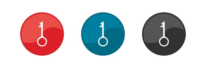 Key icon set. Vector illustration.
