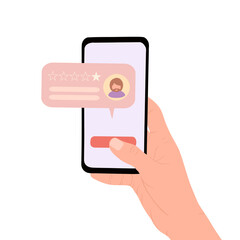 Negative feedback. Vector Illustration for printing, backgrounds, covers, packaging, greeting cards, posters, stickers, textile and seasonal design. Isolated on white background.