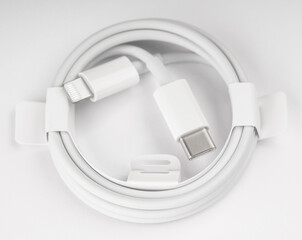 image of cable white background
